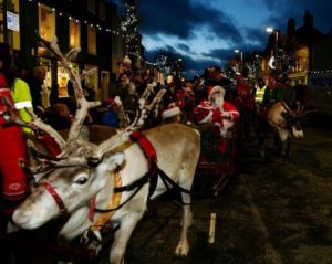 Cockermouth by Candlelight Santa's sleigh moves through Cockermouth pic Tom Kay Friday 11th December 2015 50082073T004.JPG